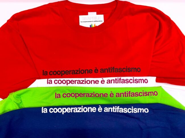 Magliette antifascismo Legacoop Toscana Magliette antifascismo Legacoop Toscana