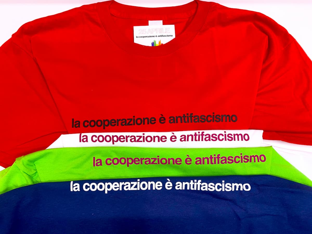 Magliette antifascismo Legacoop Toscana Magliette antifascismo Legacoop Toscana