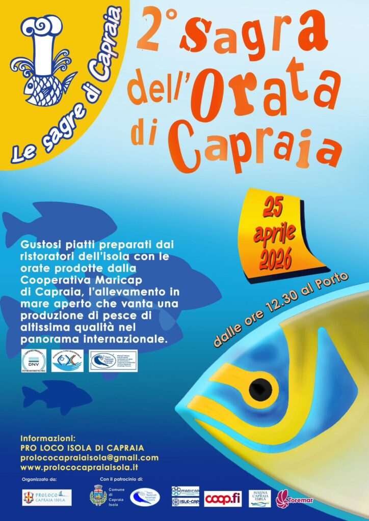 A Capraia torna la sagra dell'orata: protagonista la cooperativa Maricap 2 Sagra orata Capraia 2026