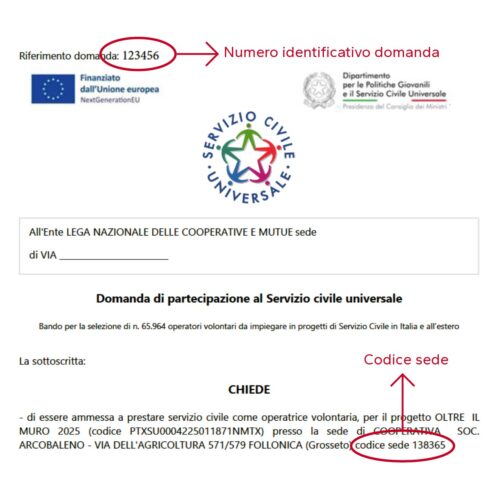 Graduatoria 2026 1 Facsimile domanda