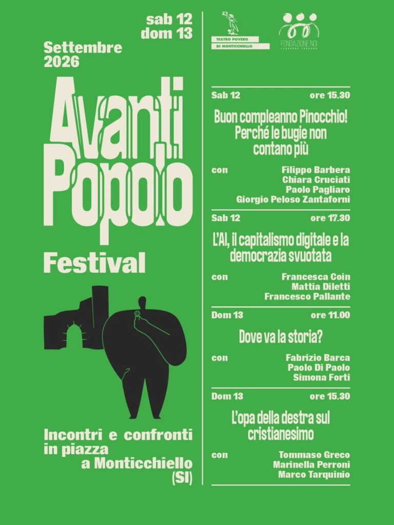 A Monticchiello torna il festival "Avanti popolo" 3 Avanti popolo 2026 programma festival