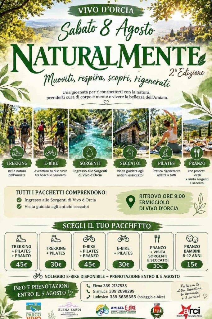 Una giornata di natura e relax: Parco Vivo organizza "Naturalmente" 3 Locandina Naturalmente 2026 Vivo d'Orcia